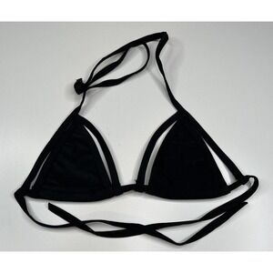 NEW Raveland Women’s Black Bikini Triangle Cage Top One Size